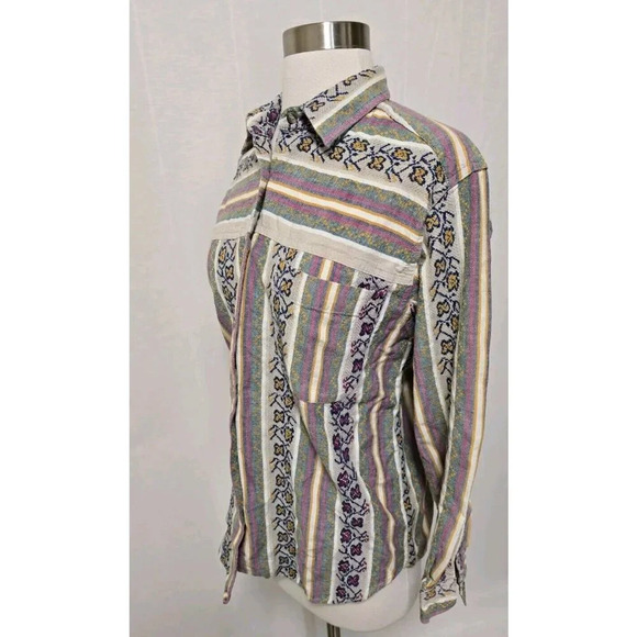 Womens 90s Vintage Button Front Shirt Size Medium Embroidered - Picture 5 of 7